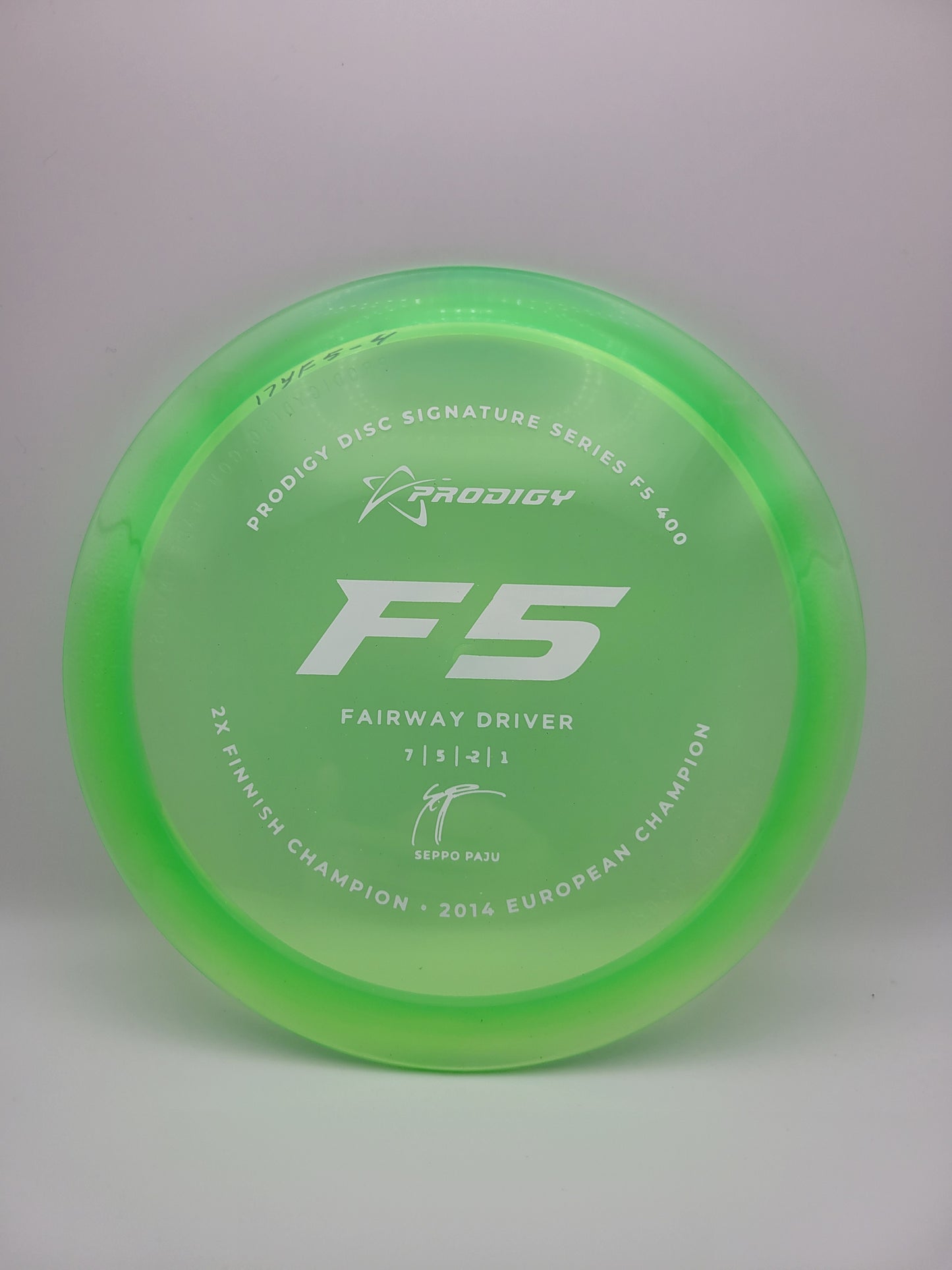 Prodigy Limited Edition 2022 Signature Series Seppo Paju 400 Series F5