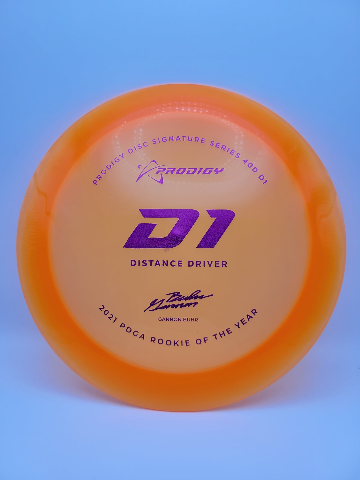 Prodigy D1 Distance Driver - Gannon Buhr 2022 Signature Series - 400 Plastic