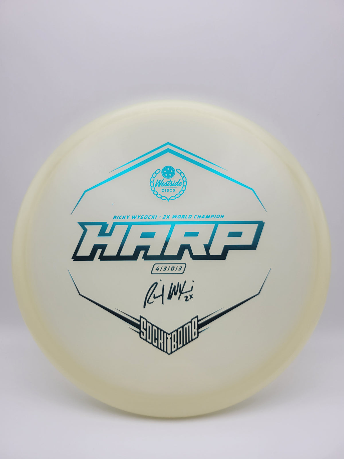 Westside Discs VIP Moonshine Harp Ricky Wysocki Sockibomb Stamp - midrange disc golf disc
