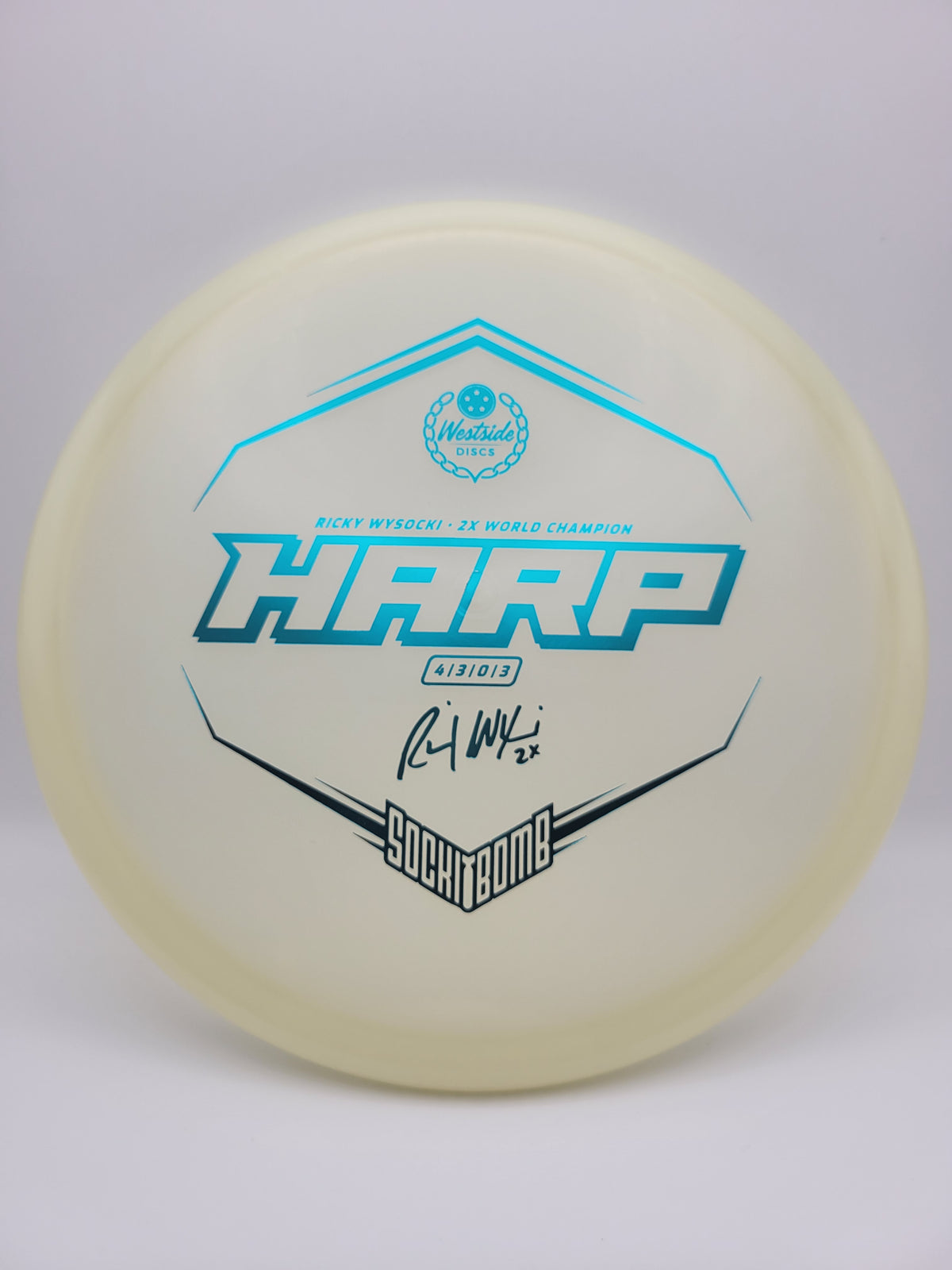 Westside Discs VIP Moonshine Harp Ricky Wysocki Sockibomb Stamp - midrange disc golf disc