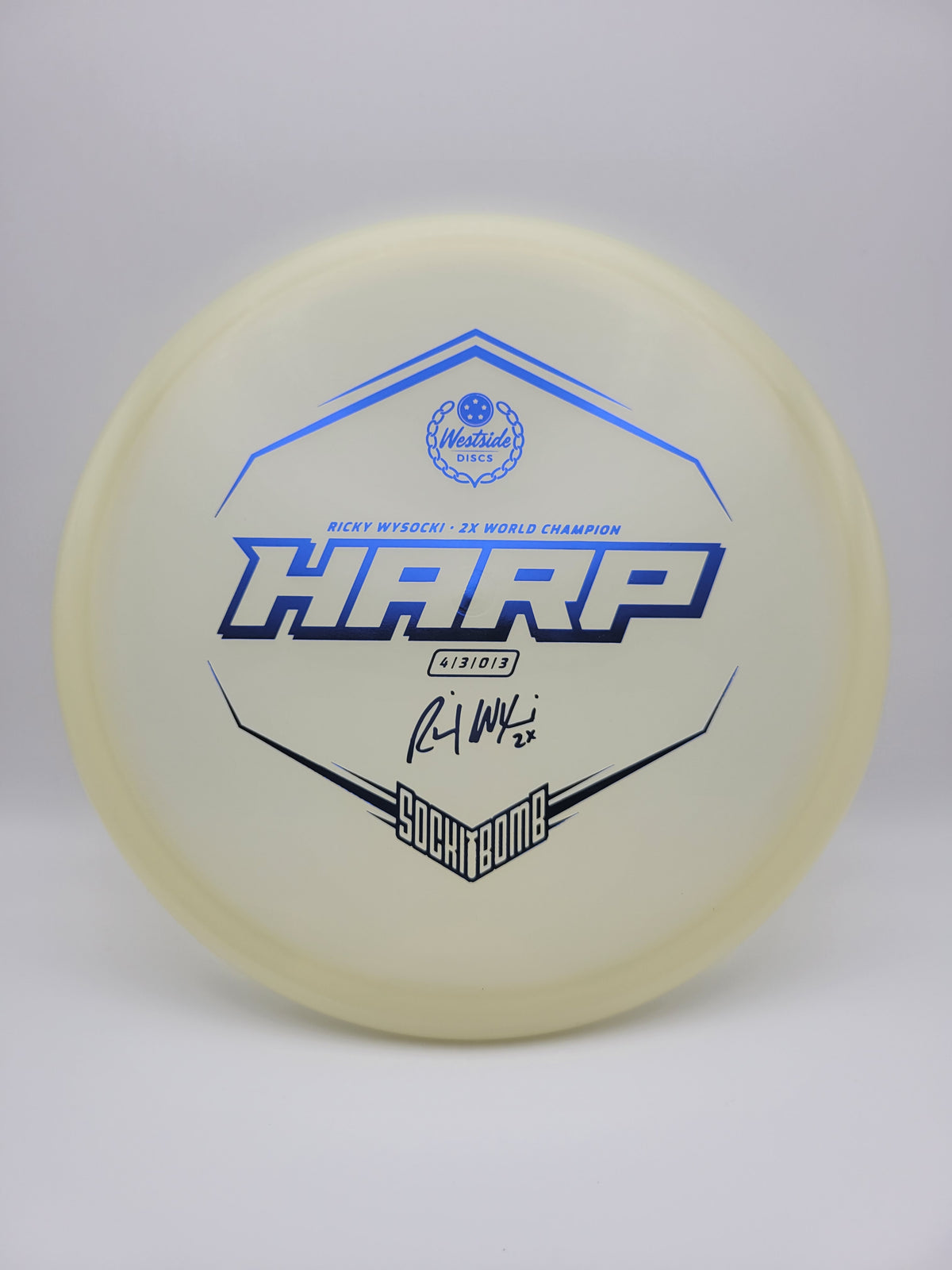 Westside Discs VIP Moonshine Harp Ricky Wysocki Sockibomb Stamp - midrange disc golf disc